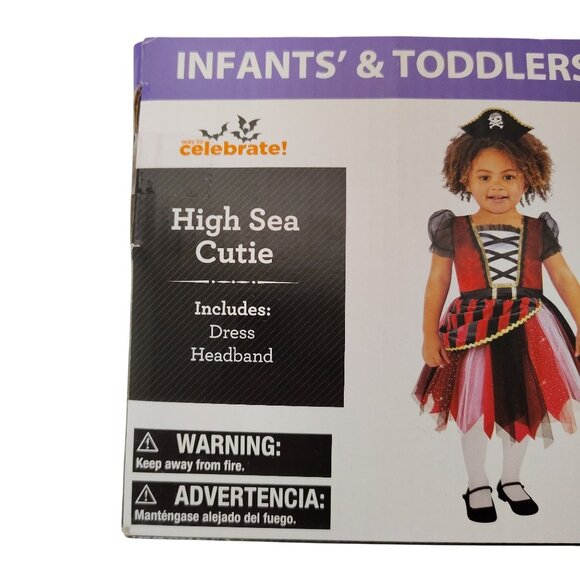 Infant Baby Girls 6 to 12 Mo High Sea Cutie Pirate Dress Halloween Costume - Picture 3 of 7
